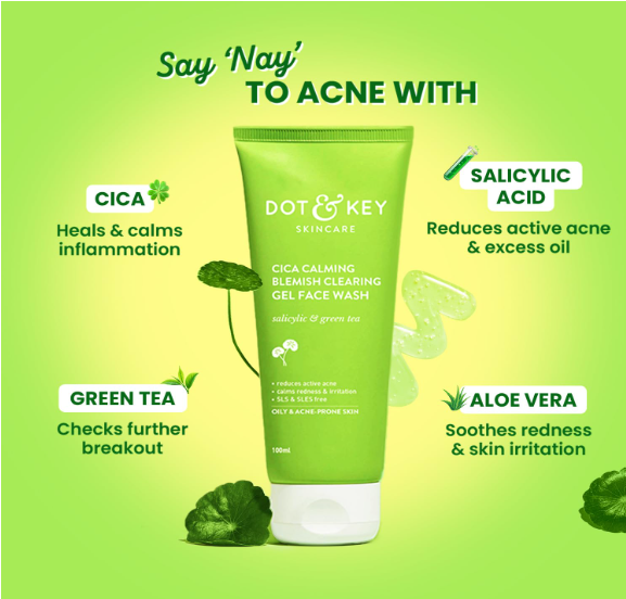Dot & Key CICA Face Wash for Acne Prone Skin 100ml