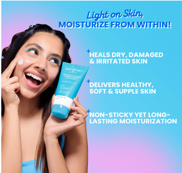 Dot & Key Ceramides Moisturizer with Hyaluronic for Intense Moisturizing