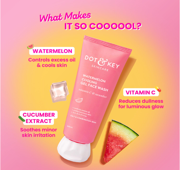 Dot & Key Watermelon Cooling Gel Face Wash 100Ml