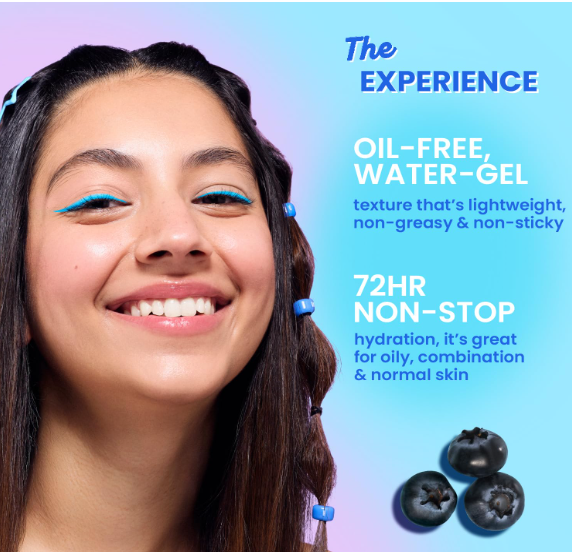 DOT & KEY 72Hr Hydrating Gel + Probiotics Moisturizer For Face With Hyaluronic Acid, Kombucha & Rice Water Lightweight Gel Oil Free Moisturizer