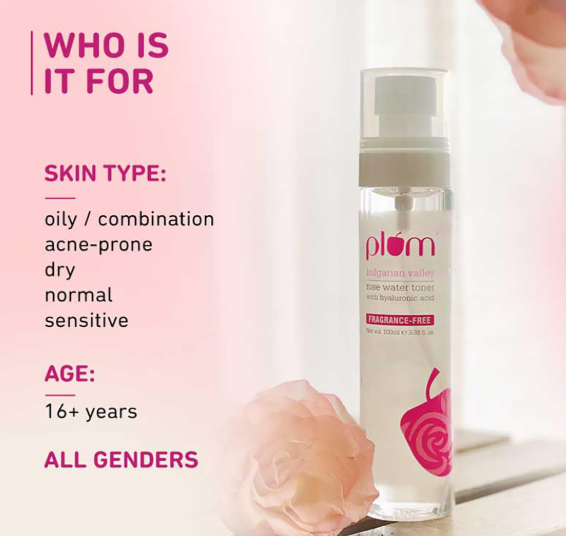 Plum Bulgarian Valley Rose Water Face Toner 100ml