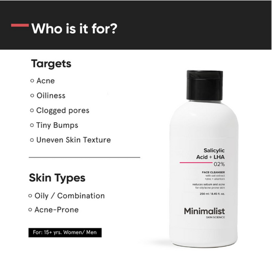 Minimalist Anti-Acne Salicylic Acid 2% Face Wash For Oily & Acne Prone Skin 250 ml