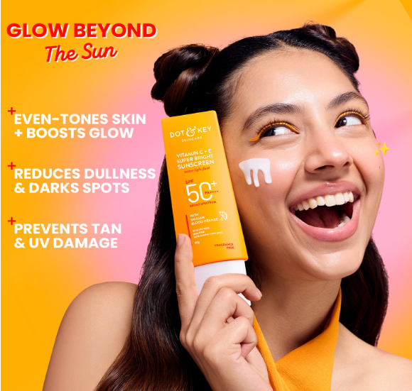 DOT &amp; KEY Vitamin C + E Super Bright Sunscreen Spf 50, 50G