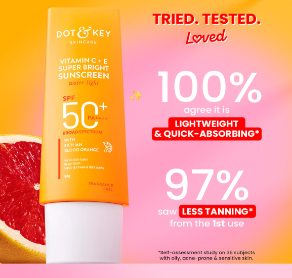 DOT &amp; KEY Vitamin C + E Super Bright Sunscreen Spf 50, 50G