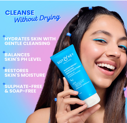 DOT &amp; KEY Barrier Repair + Hydrating Gentle Face Wash With Probiotic | Ceremide Face Wash