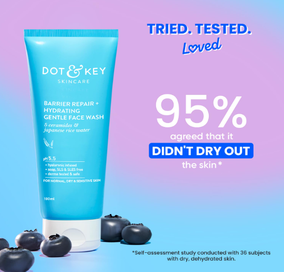 DOT &amp; KEY Barrier Repair + Hydrating Gentle Face Wash With Probiotic | Ceremide Face Wash
