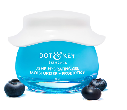DOT &amp; KEY 72Hr Hydrating Gel + Probiotics Moisturizer For Face With Hyaluronic Acid, Kombucha &amp; Rice Water Lightweight Gel Oil Free Moisturizer