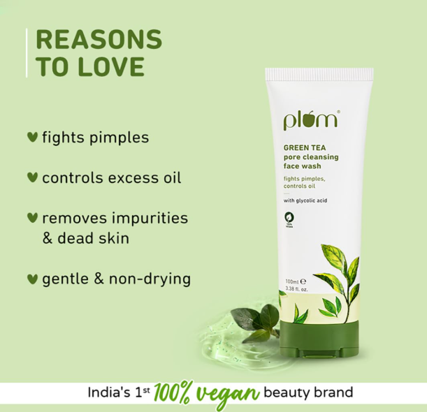 Plum Green Tea Pore Cleansing Face Wash for Oily, Acne Prone, Dry &amp; Combination Skin