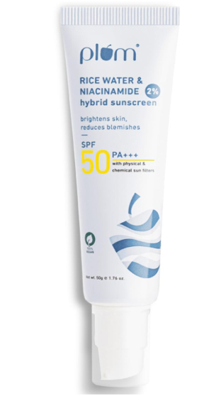 Plum 2% Niacinamide Sunscreen SPF 50 PA++++ With Rice Water 50g
