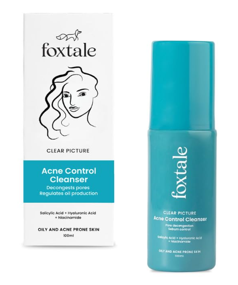 Foxtale 2% Salicylic Acid Face Wash for Oily &amp; Acne Prone Skin 100 ml