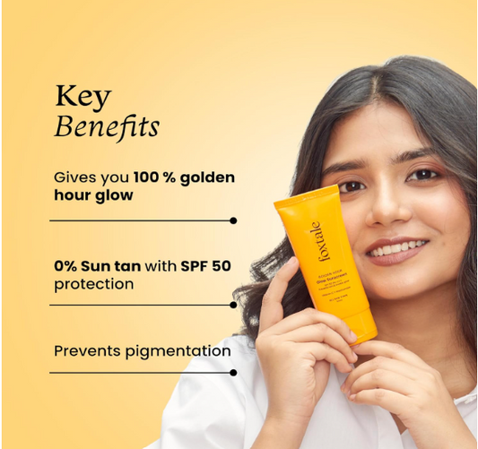 Foxtale SPF 50 Vitamin C Glow Sunscreen with PA++++ &amp; Niacinamide , 50 ml