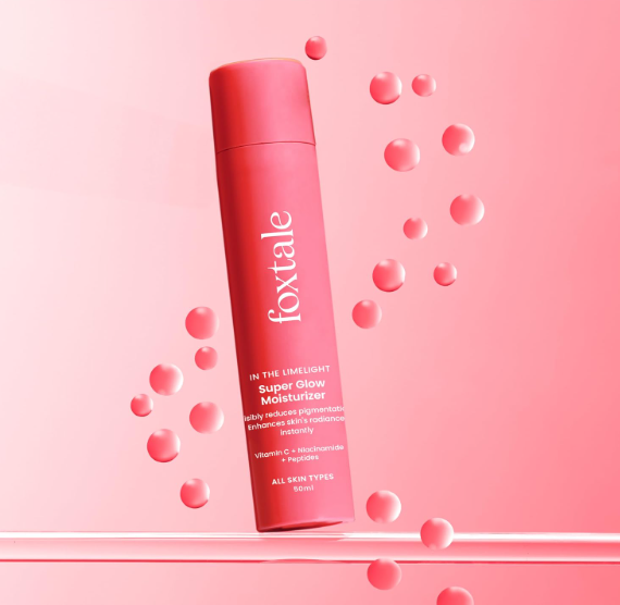 Foxtale Vitamin C Super Glow Moisturizer with Niacinamide &amp; Peptides , 50 ml