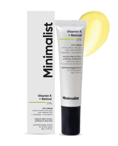 Minimalist Vitamin K + Retinal 01% Under Eye Cream  14 gm